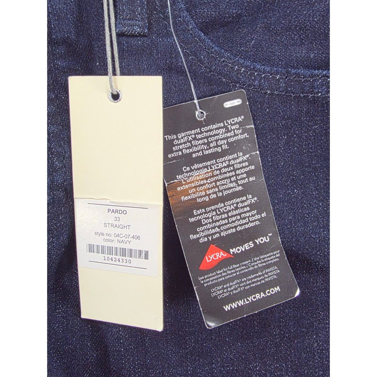 Five Four Straight Jeans Button Fly Navy Denim Womens 33 NWT