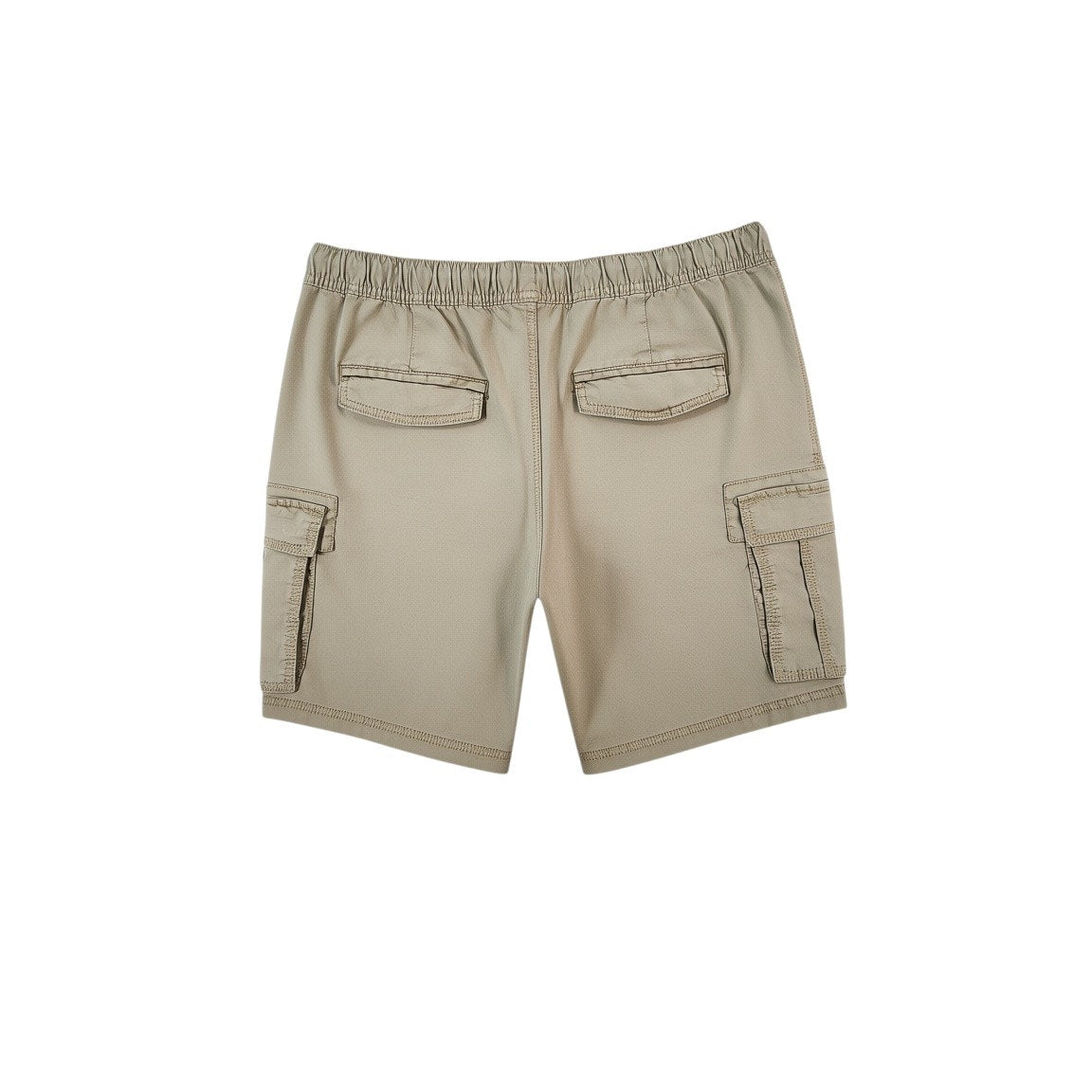 George Men's Cargo Shorts Beige Drawstring Elastic Waist Size M