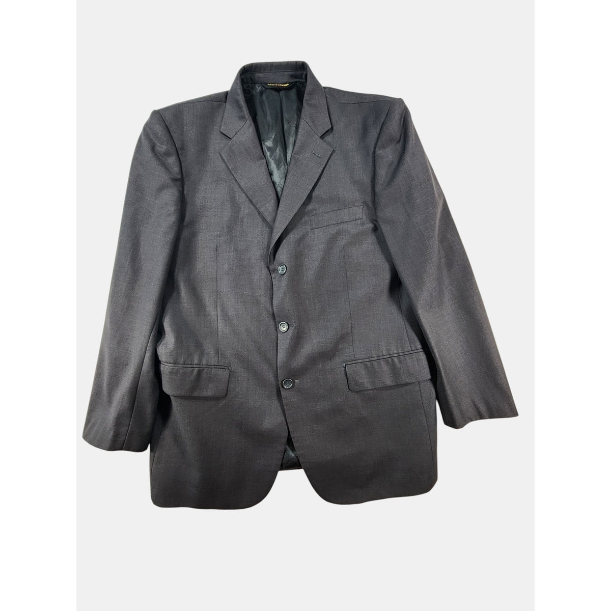 Pronto Moda Italia Eiffel Suit Jacket Mens 42R Charcoal Gray Merino Wool Blazer