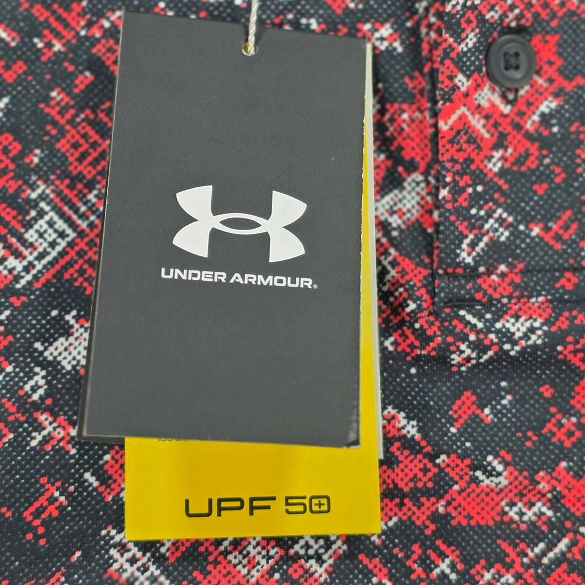 Under Armour Men’s Performance Golf Polo Red Black Pattern NWT Size S