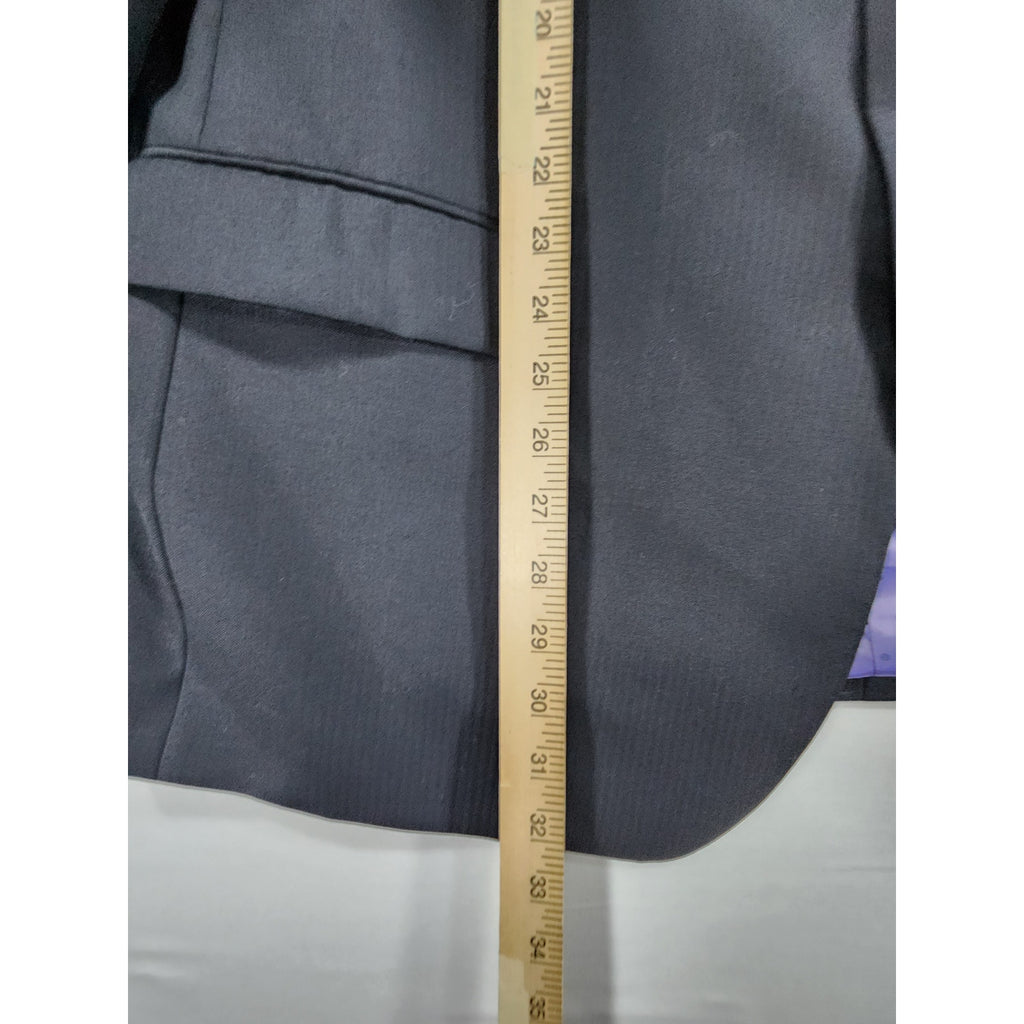 905 Custom Made Wool Suit Jacket Mens 50R Black Two Button Blazer
