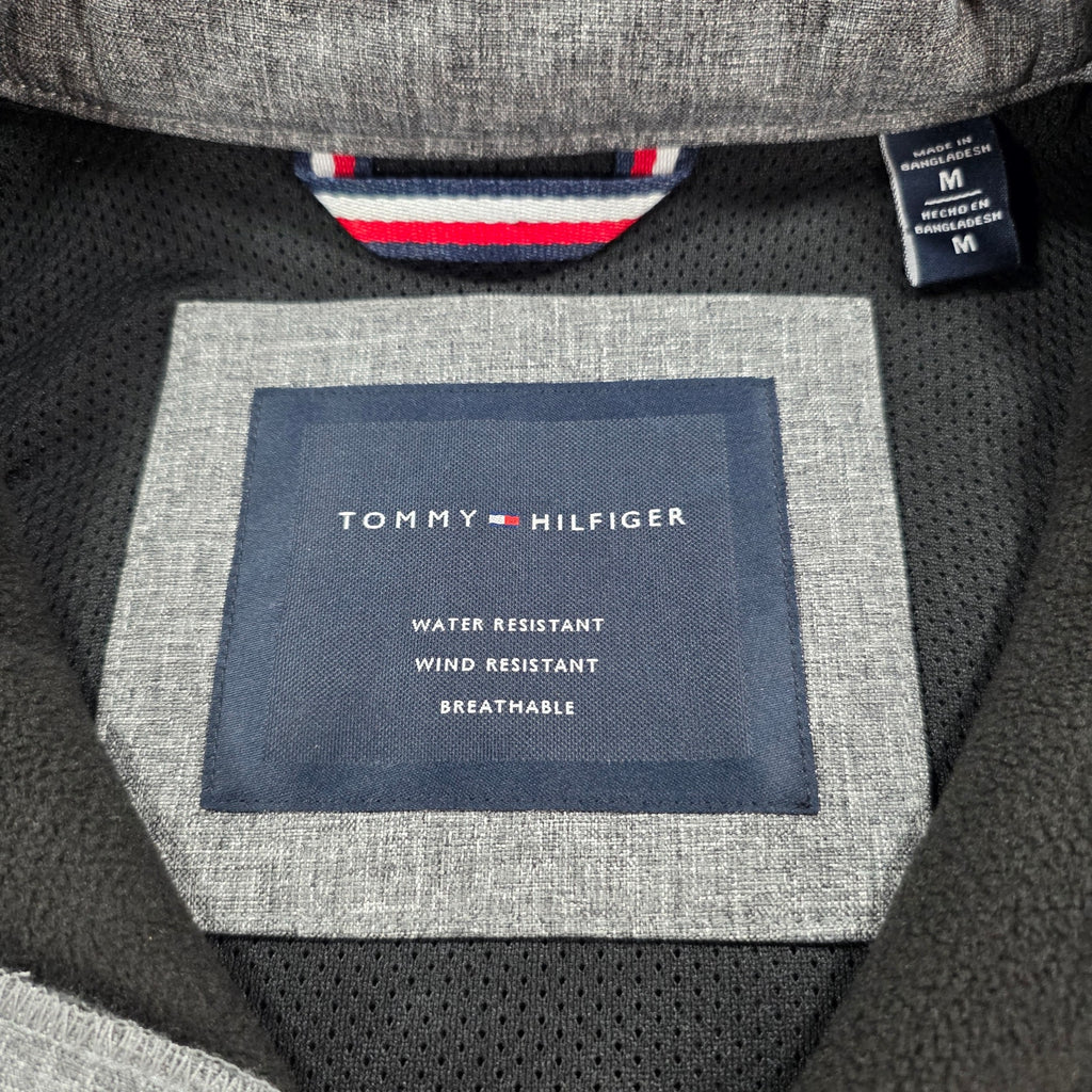 Tommy Hilfiger Mens Soft Shell Jacket M Heather Gray Water Resistant NWT