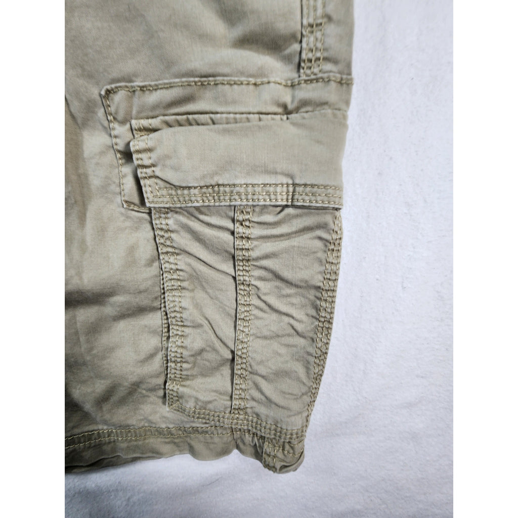George Men's Cargo Shorts Beige Drawstring Elastic Waist Size M