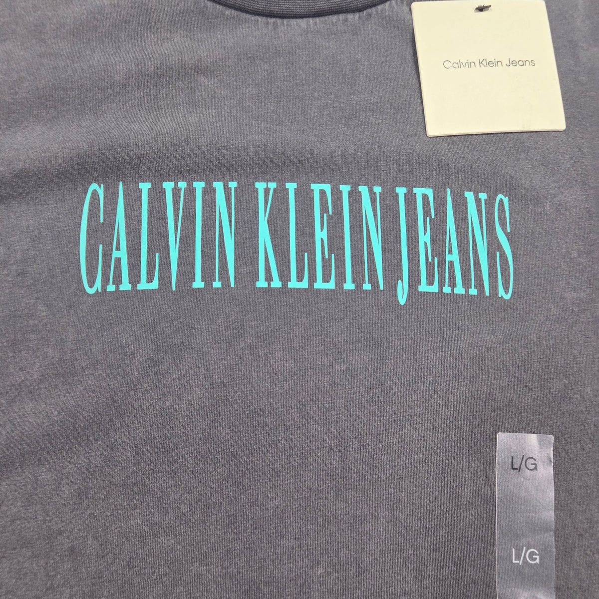Calvin Klein Jeans Men’s Logo T-Shirt Short Sleeve Gray NWT Large