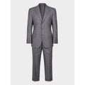 Alex Mishra Men's Gray Two Piece Suit 40L 34L Jacket Pants Patterned