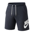 Nike Men's Navy Blue Fleece Shorts Drawstring Logo Size M