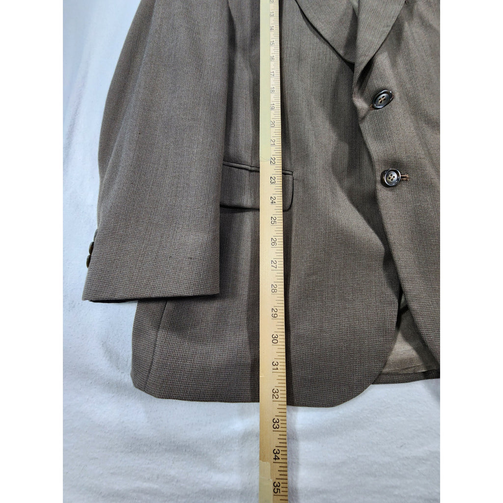 TownCraft Men's Brown Two Piece Suit 44R Jacket Matching Dress Pants