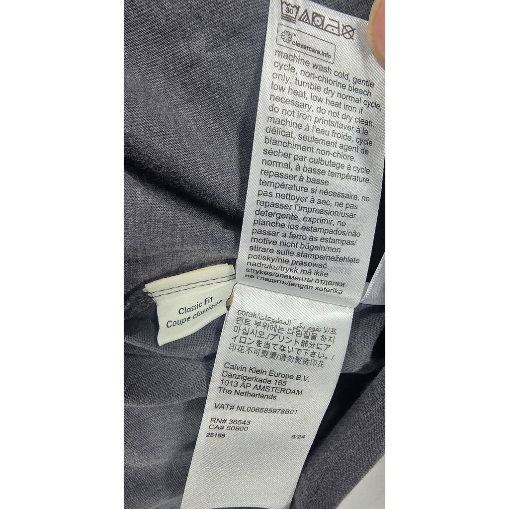 Calvin Klein Jeans Men’s Logo T-Shirt Short Sleeve Gray NWT Large