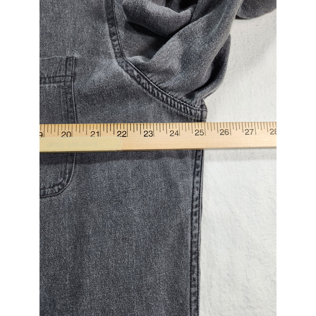 Croft & Barrow Men's Button Down Shirt Gray L Long Sleeve Casual