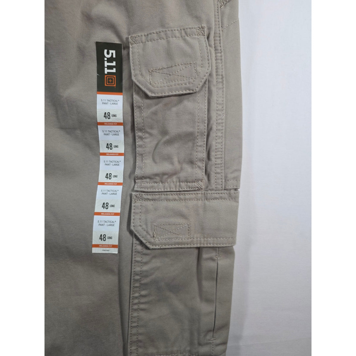 5.11 Tactical 74251 Original Mens 48L Khaki Cotton Cargo Work Pants NWT