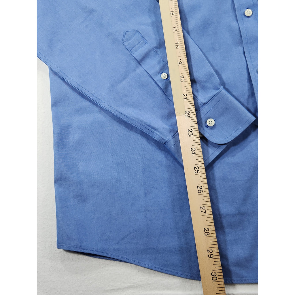 Brooks Brothers 1818 Men's Blue Dress Shirt 16 34/35 Button Down Long Sleeve