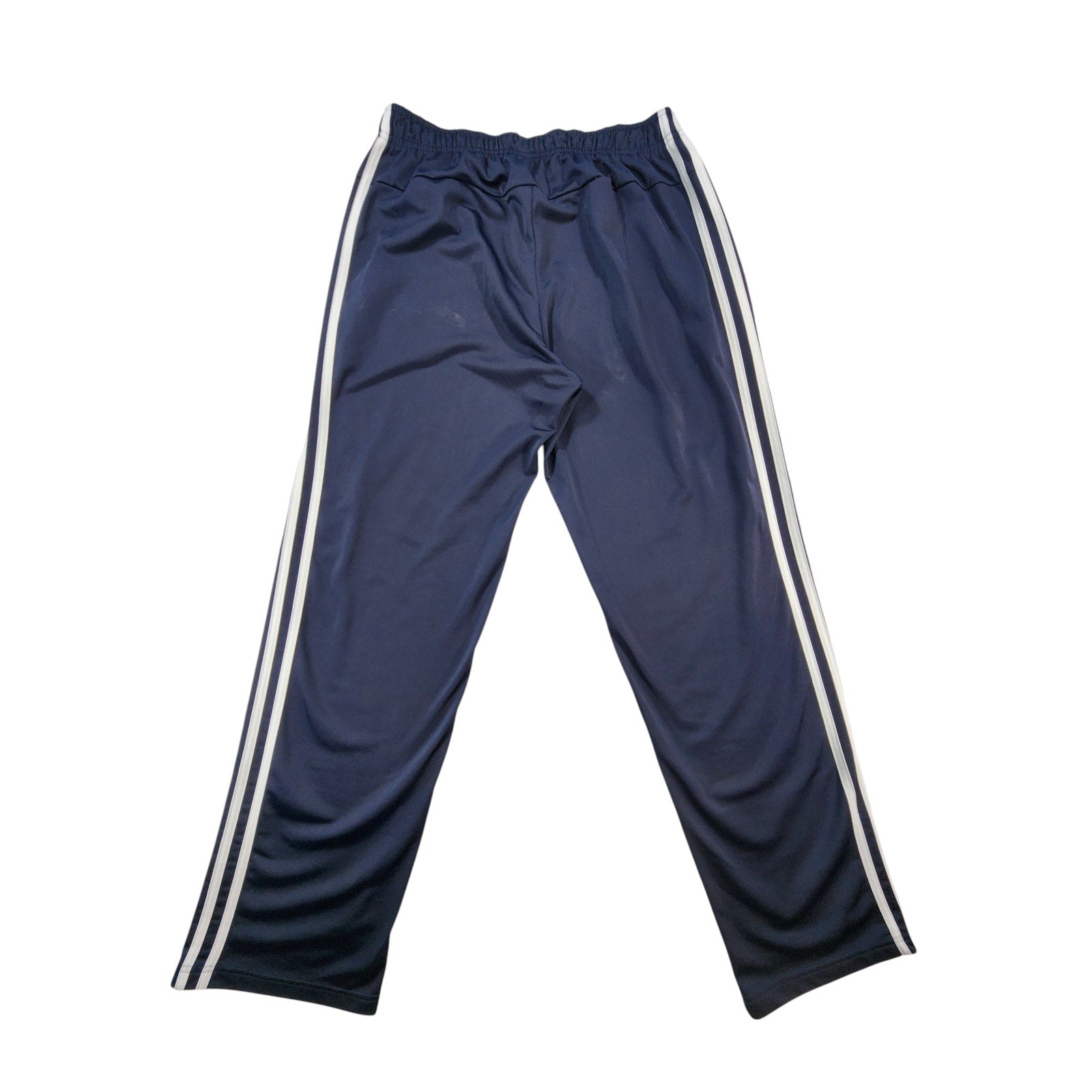 Adidas Men's Blue Tricot Jogger Track Pants White 3-Stripes Size L