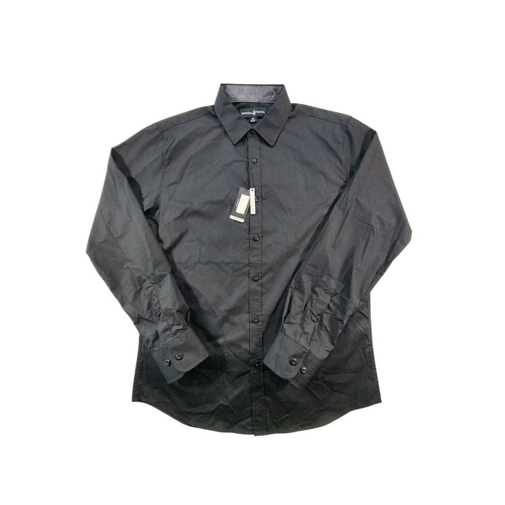Beverly Hills Polo Club Men's Black Long Sleeve Button Up Dress Shirt M NWT