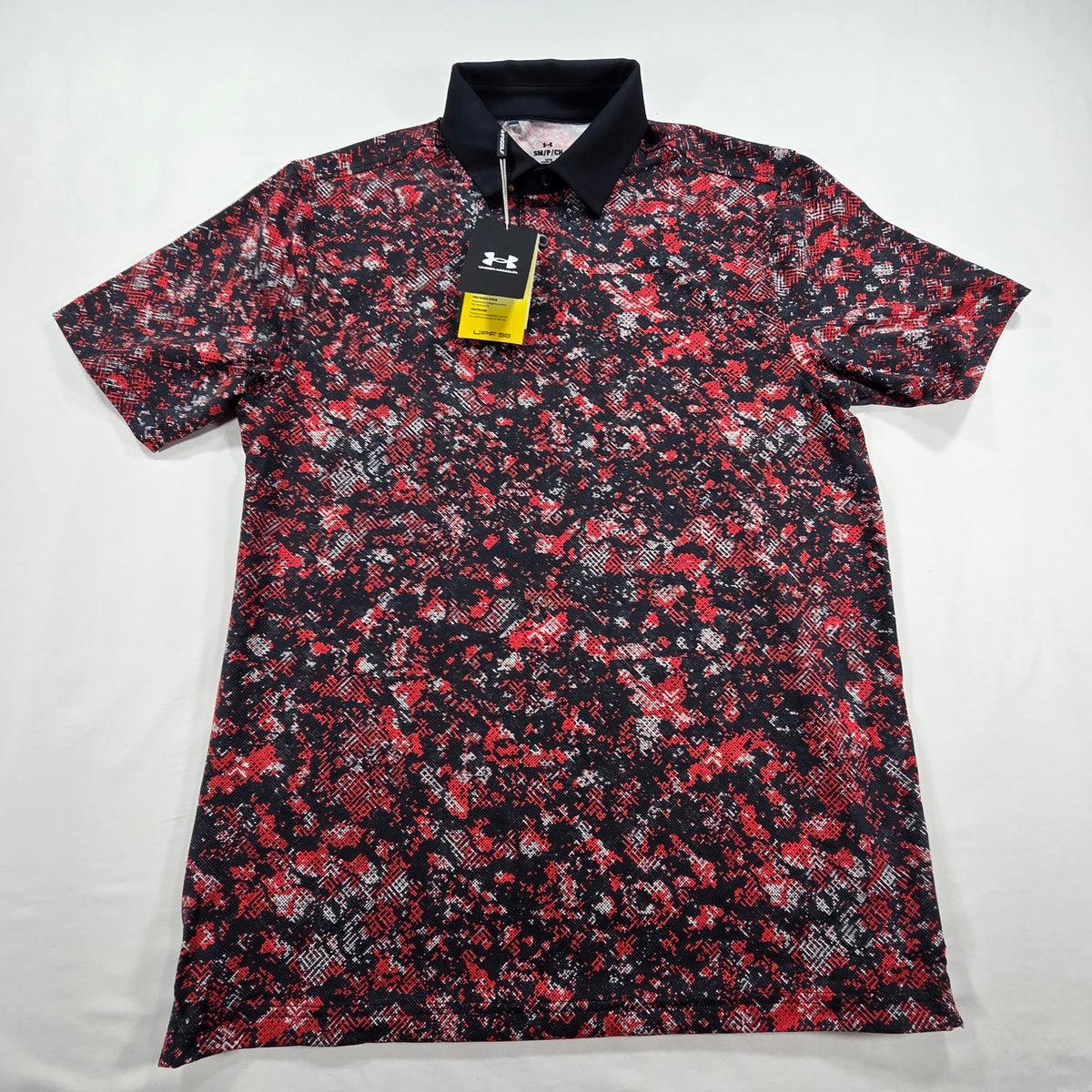 Under Armour Men’s Performance Golf Polo Red Black Pattern NWT Size S