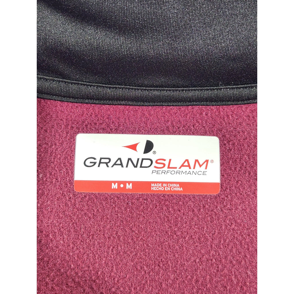 Grand Slam Performance Men's 1/4 Zip Pullover Medium Red Black Golf Shirt