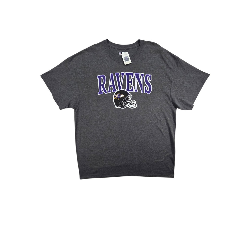NFL Team Apparel Baltimore Ravens Logo T-Shirt Gray Mens XL NWT
