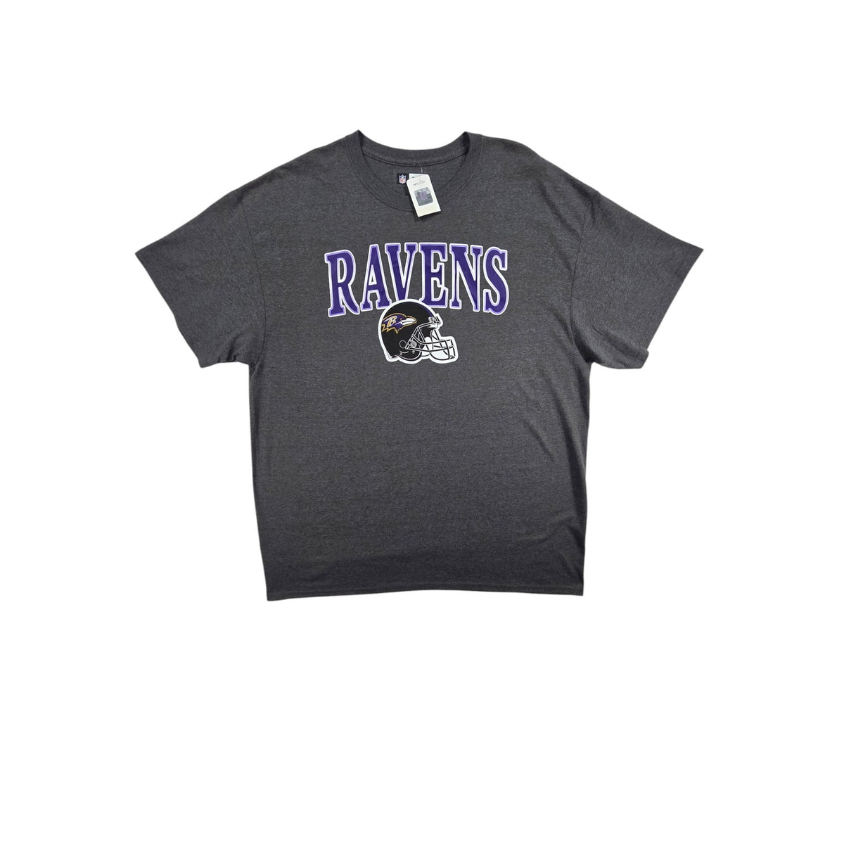 NFL Team Apparel Baltimore Ravens Logo T-Shirt Gray Mens XL NWT