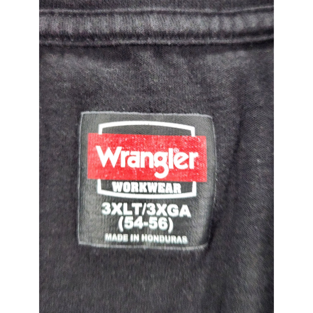 Wrangler Workwear Men's T Shirt 3XLT Black Pocket Short Sleeve Big Tall Work
