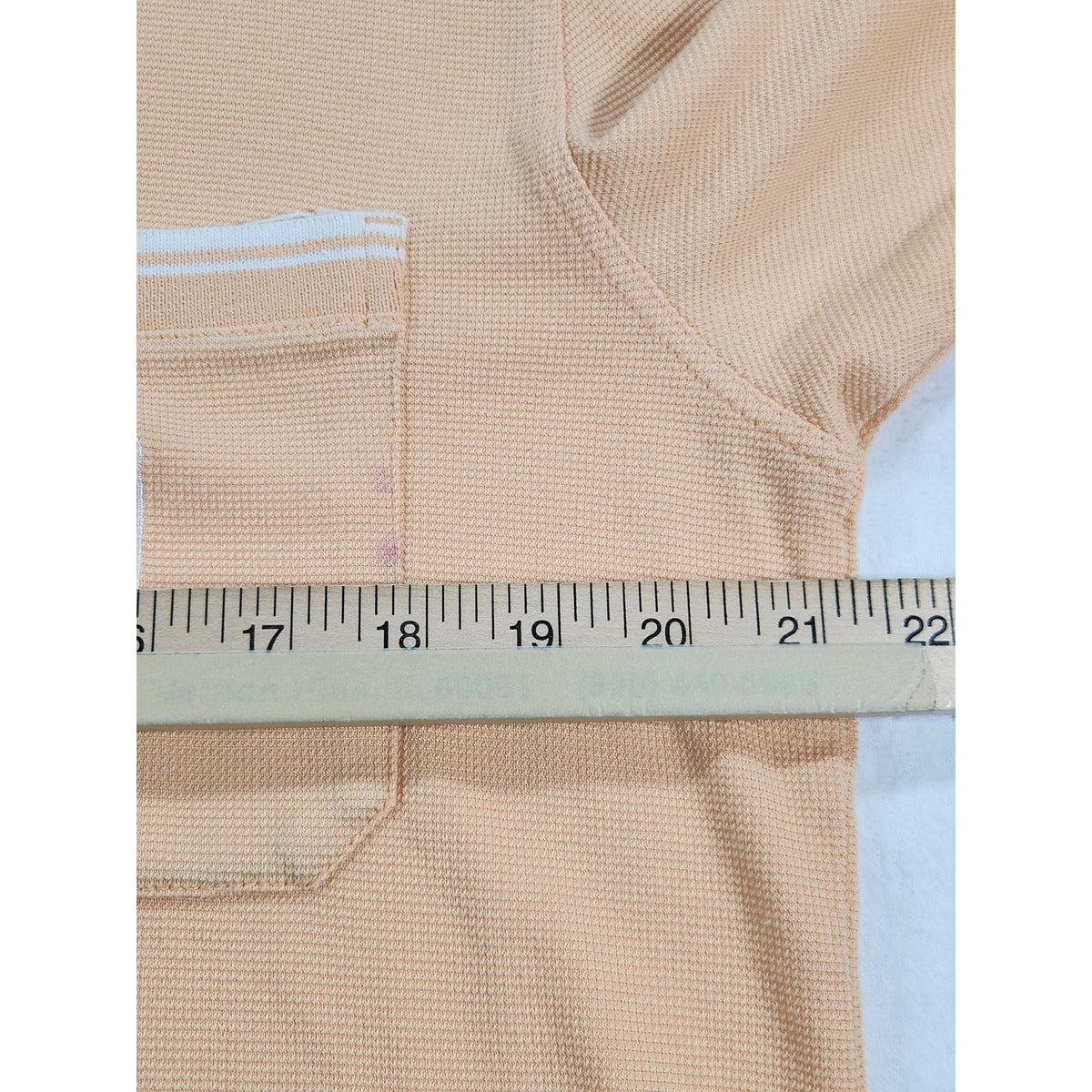 PGA Tour Men's Golf Polo Shirt Small Orange Cream Short Sleeve Pocket