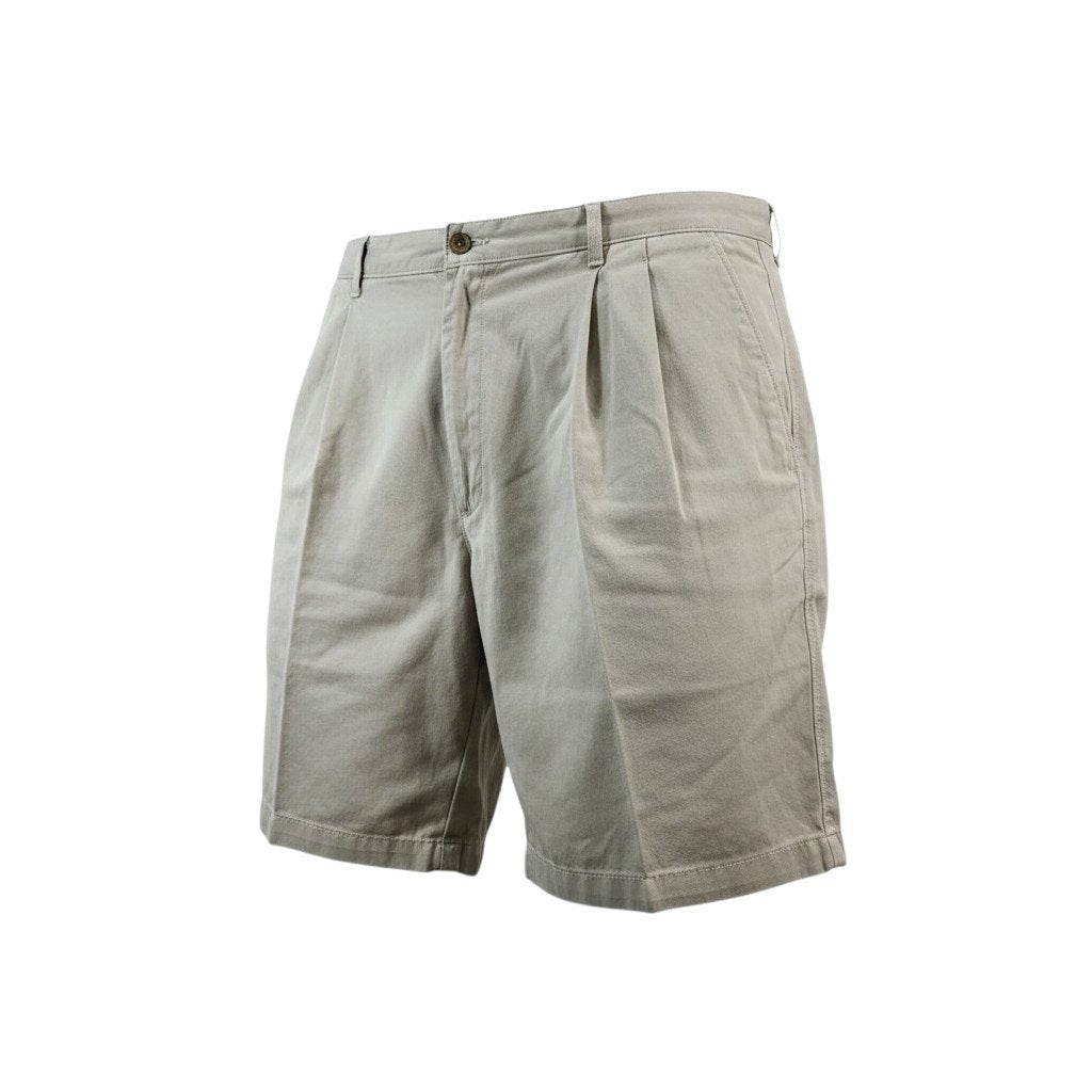 Saddlebred Men's Below the Knee Pleated Shorts Beige Size 48 NWT