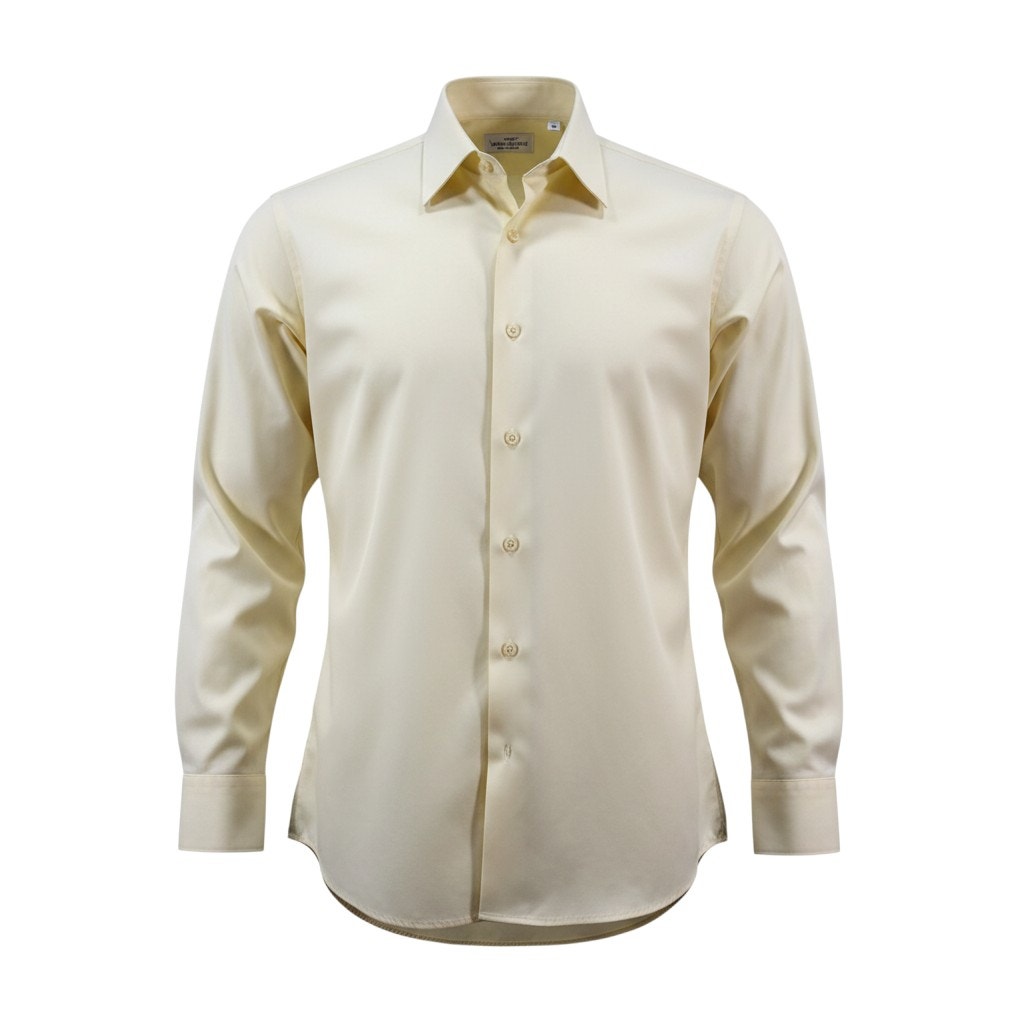 Van Heusen Men's Dress Shirt Yellow 16.5 34/35 Long Sleeve