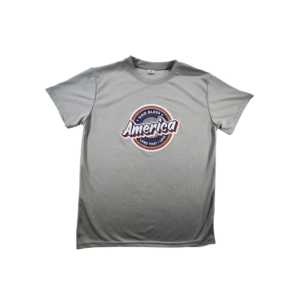 Armored Sportswear Men's God Bless America Graphic T-Shirt Gray Size L