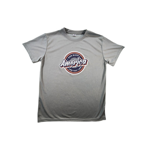 Armored Sportswear Men's God Bless America Graphic T-Shirt Gray Size L