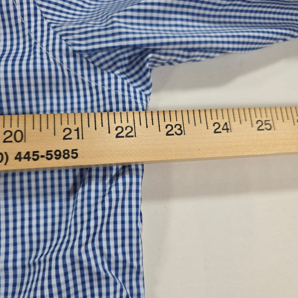 Chaps Ralph Lauren Men’s Blue Gingham Performance Shirt Slim Fit NWT Size L