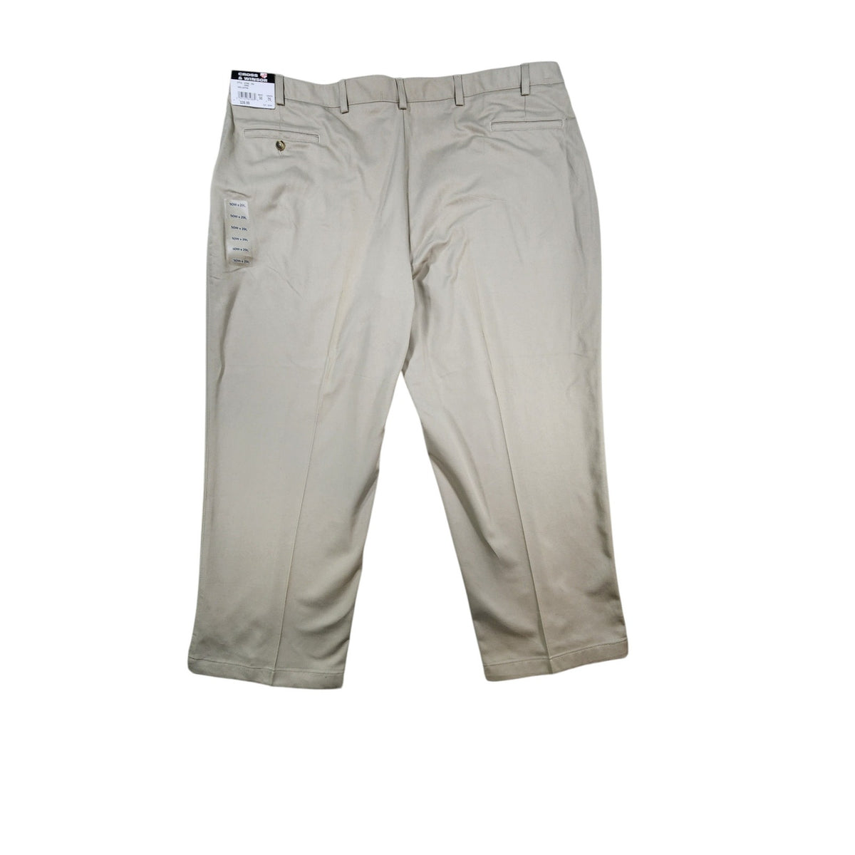 Cross & Winsor Khaki Chino Pants Mens 50x29 Stretch Comfort Waistband NWT