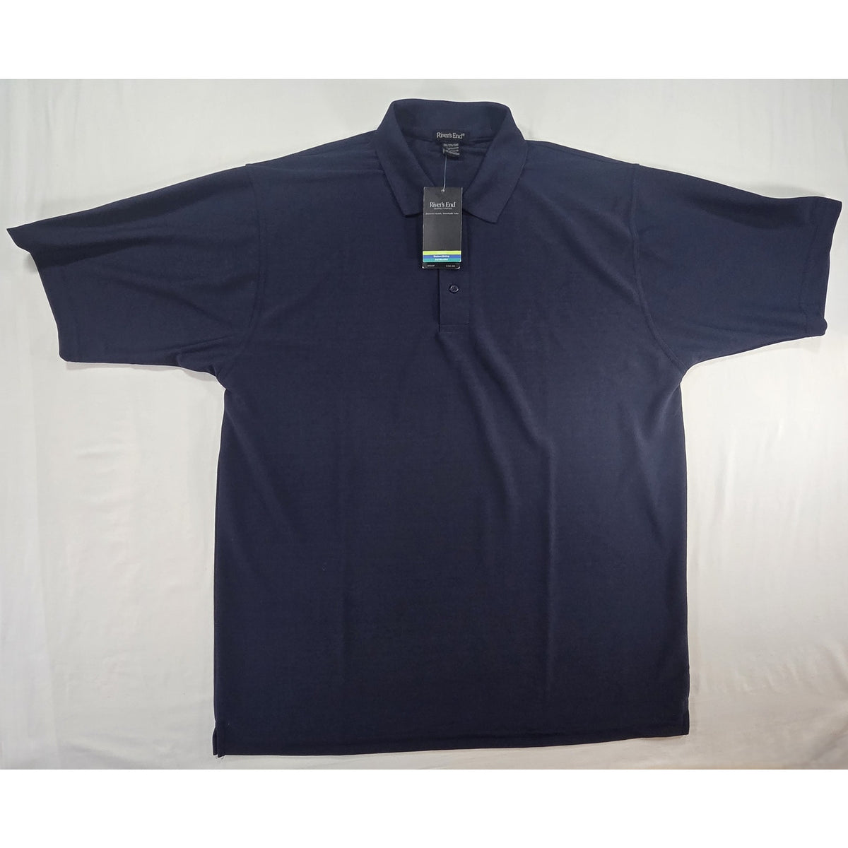 River's End Short Sleeve Polo Shirt Black – 2XL