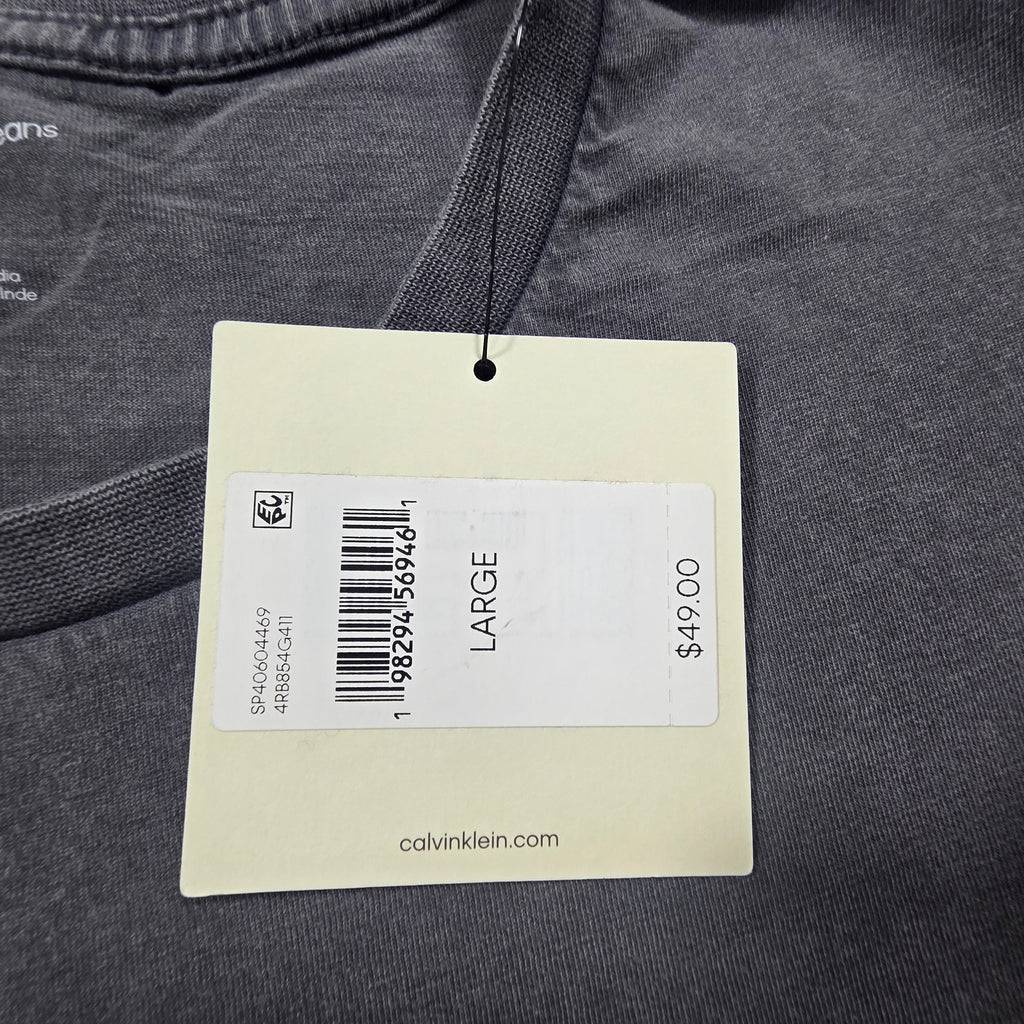 Calvin Klein Jeans Men’s Logo T-Shirt Short Sleeve Gray NWT Large