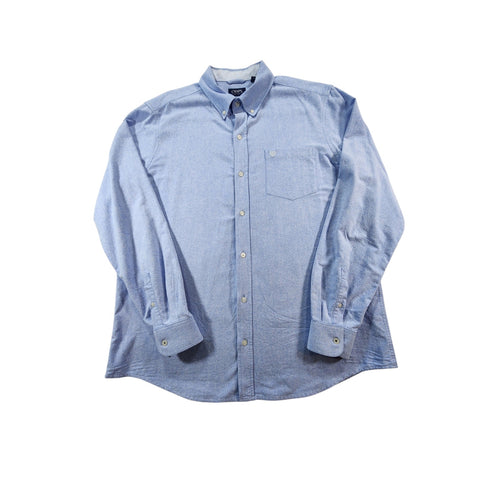 Chaps Men's Button Down Dress Shirt Blue XL Long Sleeve