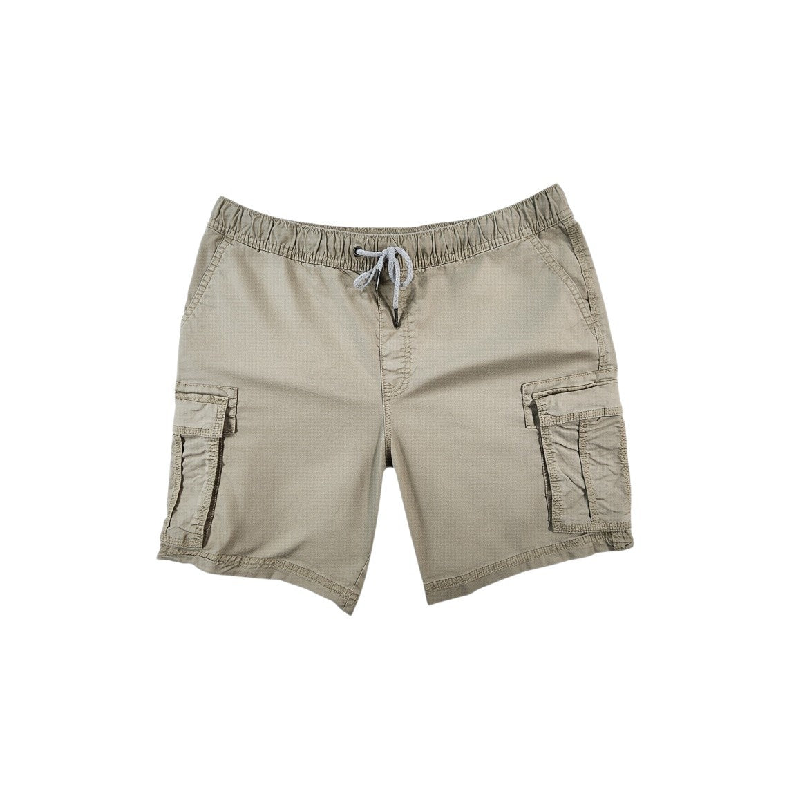 George Men's Cargo Shorts Beige Drawstring Elastic Waist Size M
