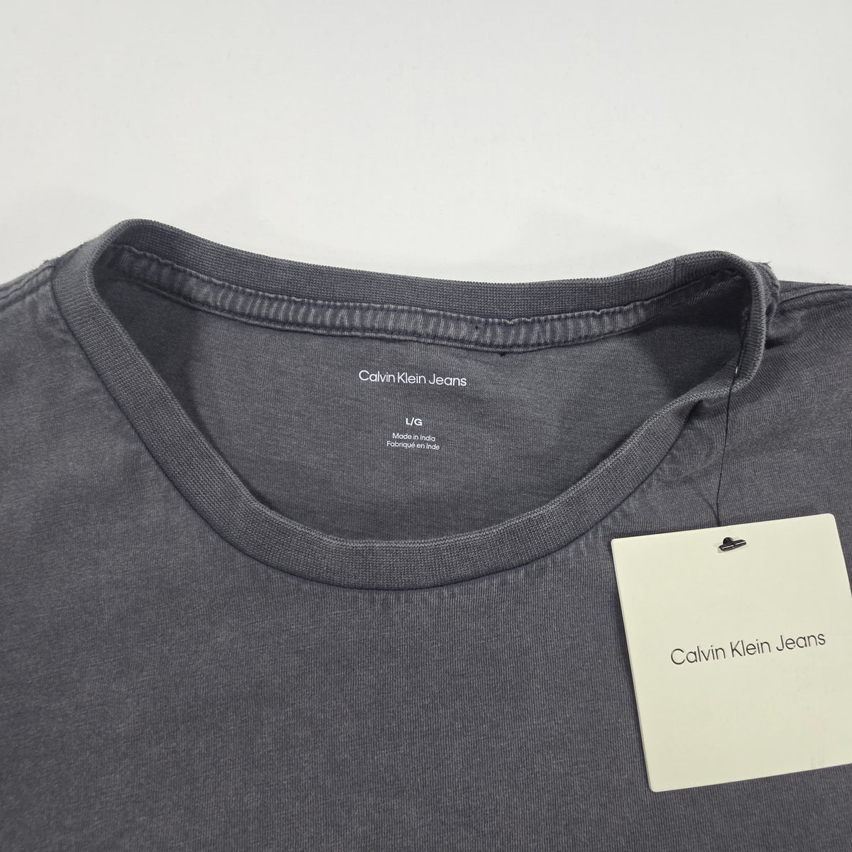 Calvin Klein Jeans Men’s Logo T-Shirt Short Sleeve Gray NWT Large