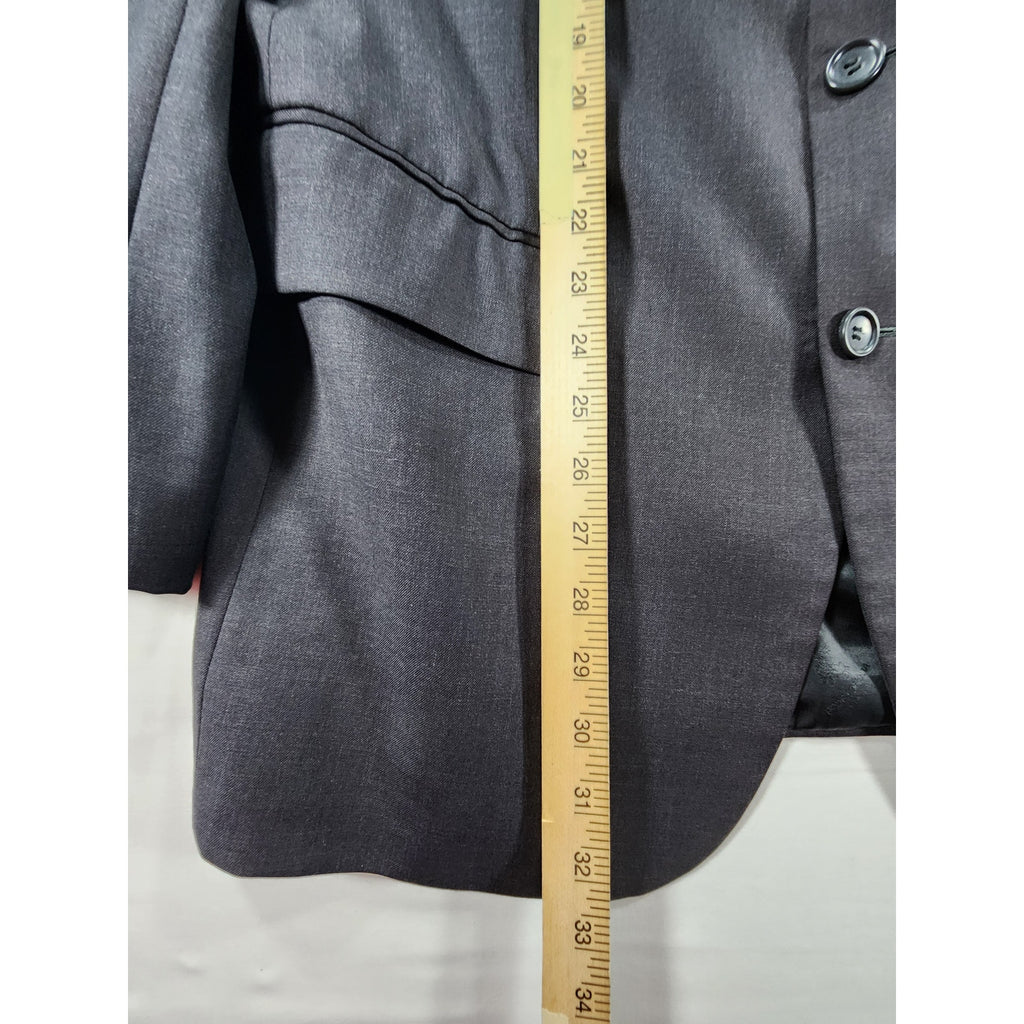 Pronto Moda Italia Eiffel Suit Jacket Mens 42R Charcoal Gray Merino Wool Blazer
