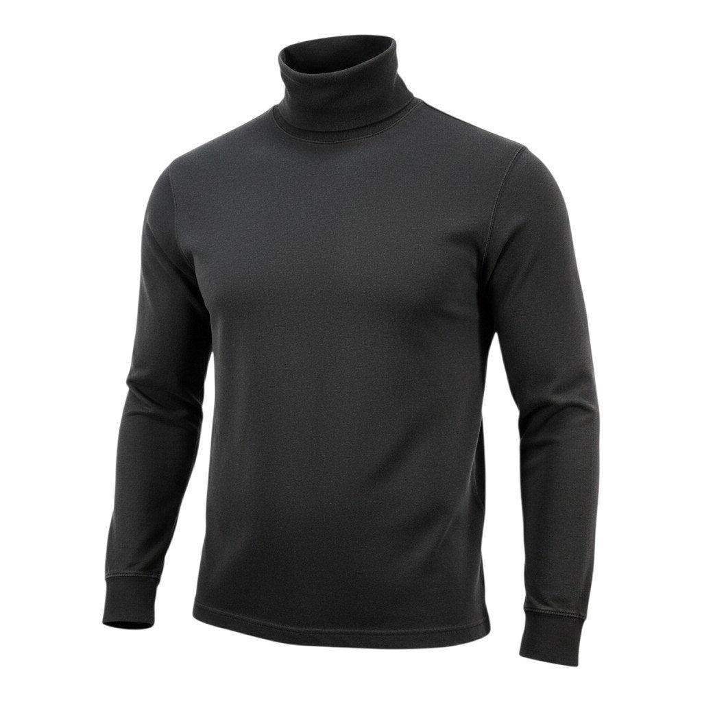 Saddlebred Men's Black Mock Neck Long Sleeve Pullover Shirt Size XL
