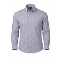 Chaps Mens Gray Herringbone Dress Shirt L 16-16.5 32/33 Wrinkle Free Regular Fit