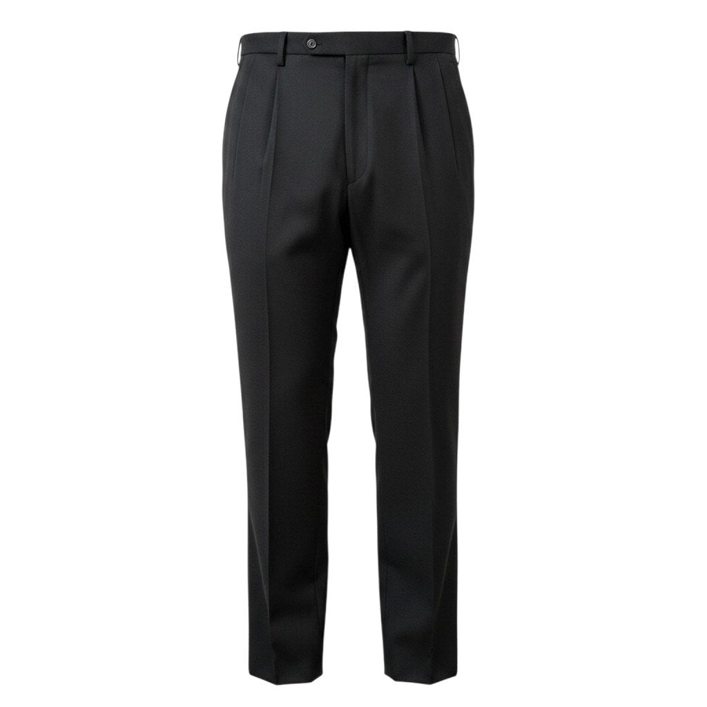 Saddlebred Motion Stretch Men's Pleated Dress Pants Black 34x30 NWT