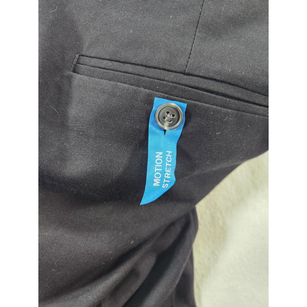Saddlebred Motion Stretch Men's Pleated Dress Pants Black 34x30 NWT