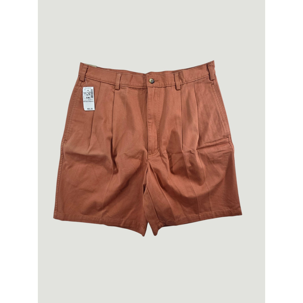 Jos A Bank Shorts Orange Pleated Classic Casual Mens 33 NWT