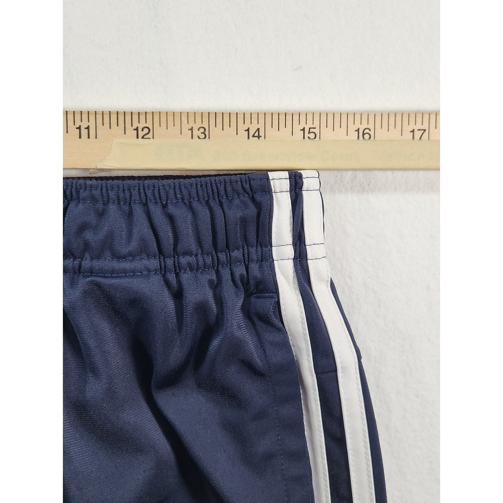 Adidas Men's Blue Tricot Jogger Track Pants White 3-Stripes Size L