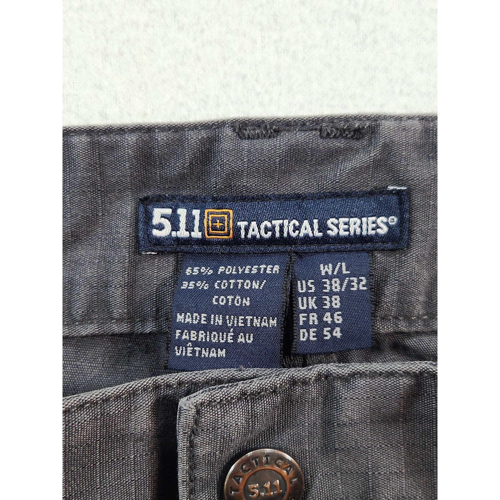 5.11 Tactical Men's Gray Tactical Cargo Pants 38x32 Ripstop Utility Work