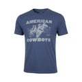 Wrangler Men's T Shirt S Blue American Cowboys Western Rodeo Graphic Tee
