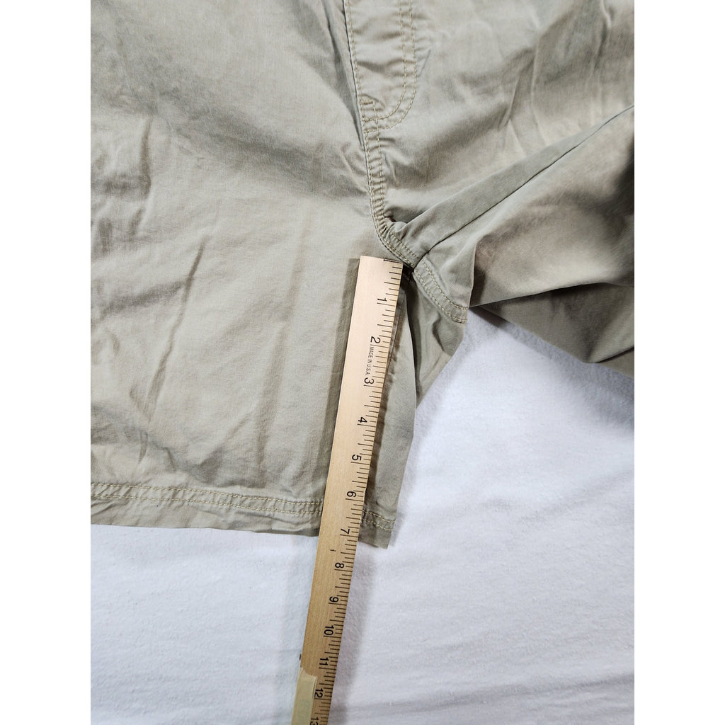 George Men's Cargo Shorts Beige Drawstring Elastic Waist Size M