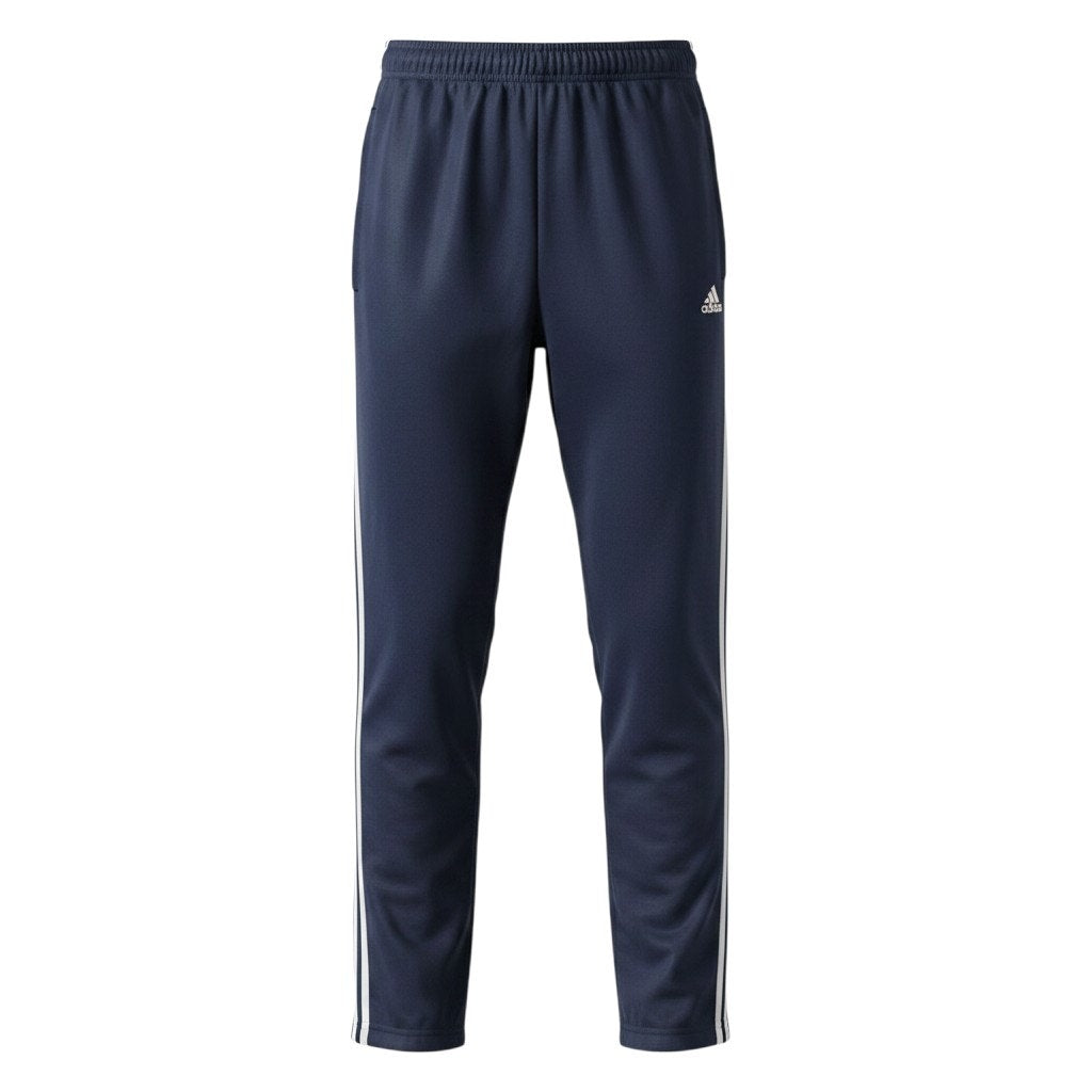 Adidas Men's Blue Tricot Jogger Track Pants White 3-Stripes Size L
