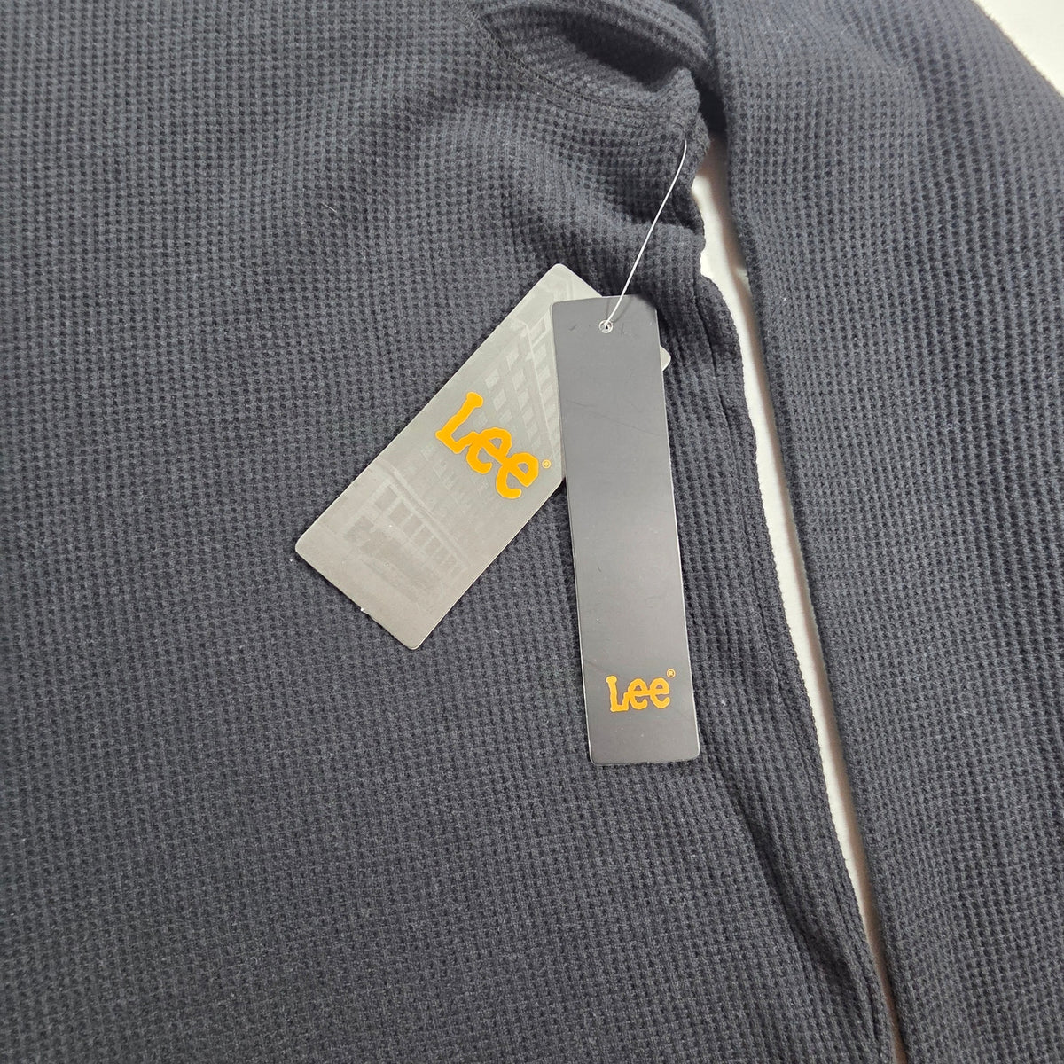 Lee Thermal Shirt Mens 2XL Black Waffle Knit Long Sleeve NWT