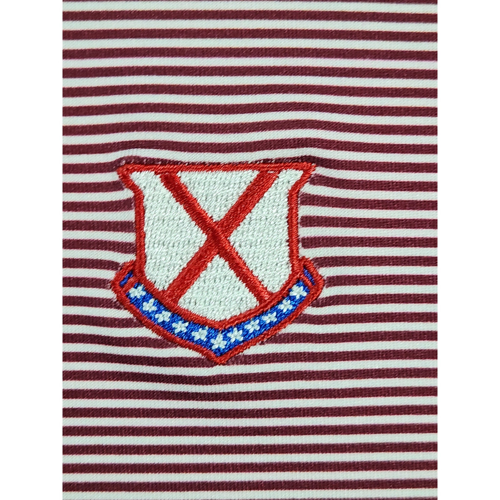 Alumni by Old Row Men's Striped Polo Shirt Red White Size L