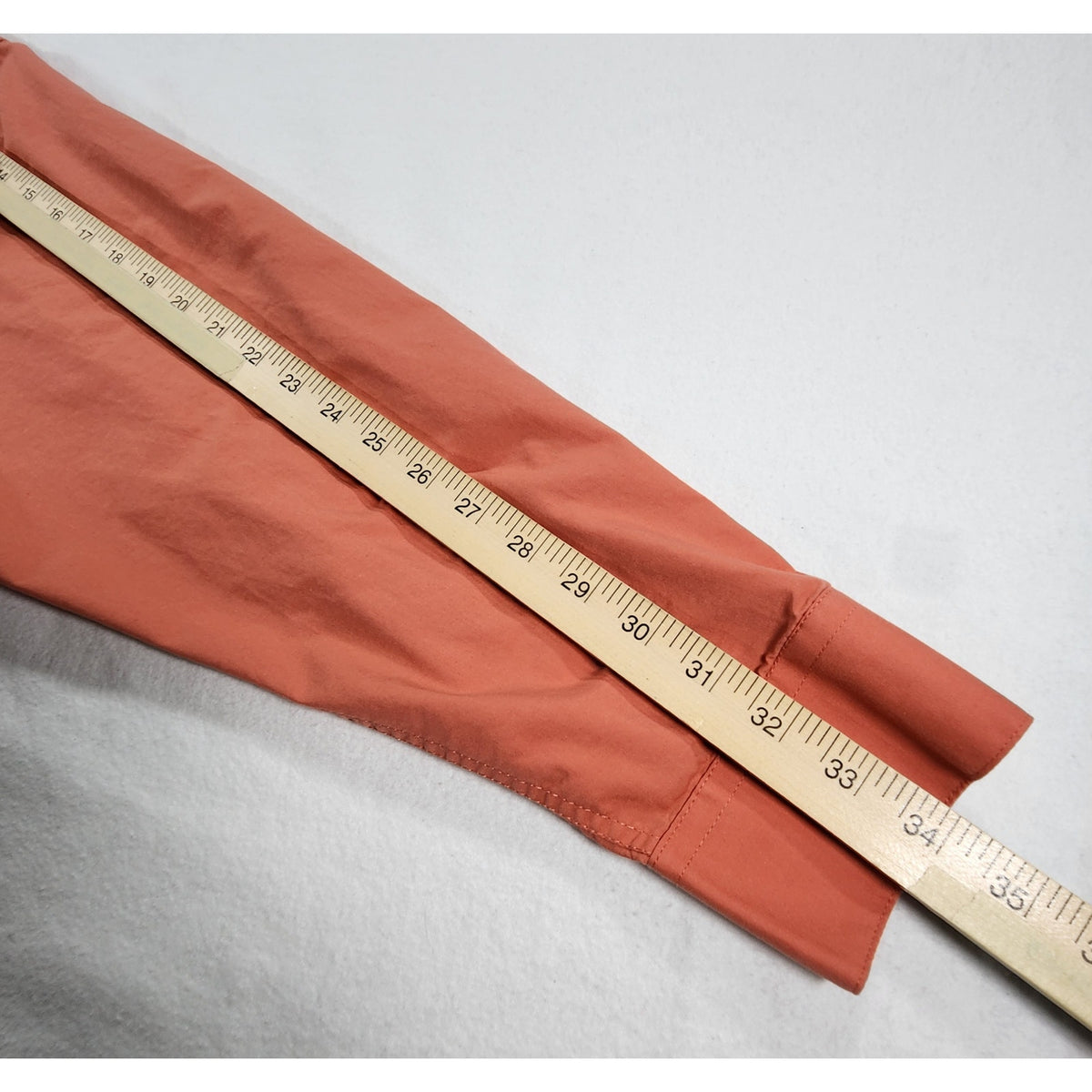Saddlebred Men's Dress Shirt XL 17 17.5 34/35 Orange Long Sleeve Button Up