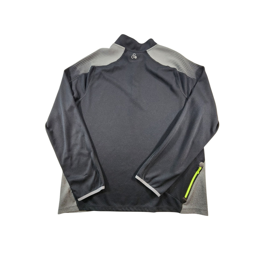 Tek Gear DryTek Men's Black Gray Quarter Zip Performance Pullover XL