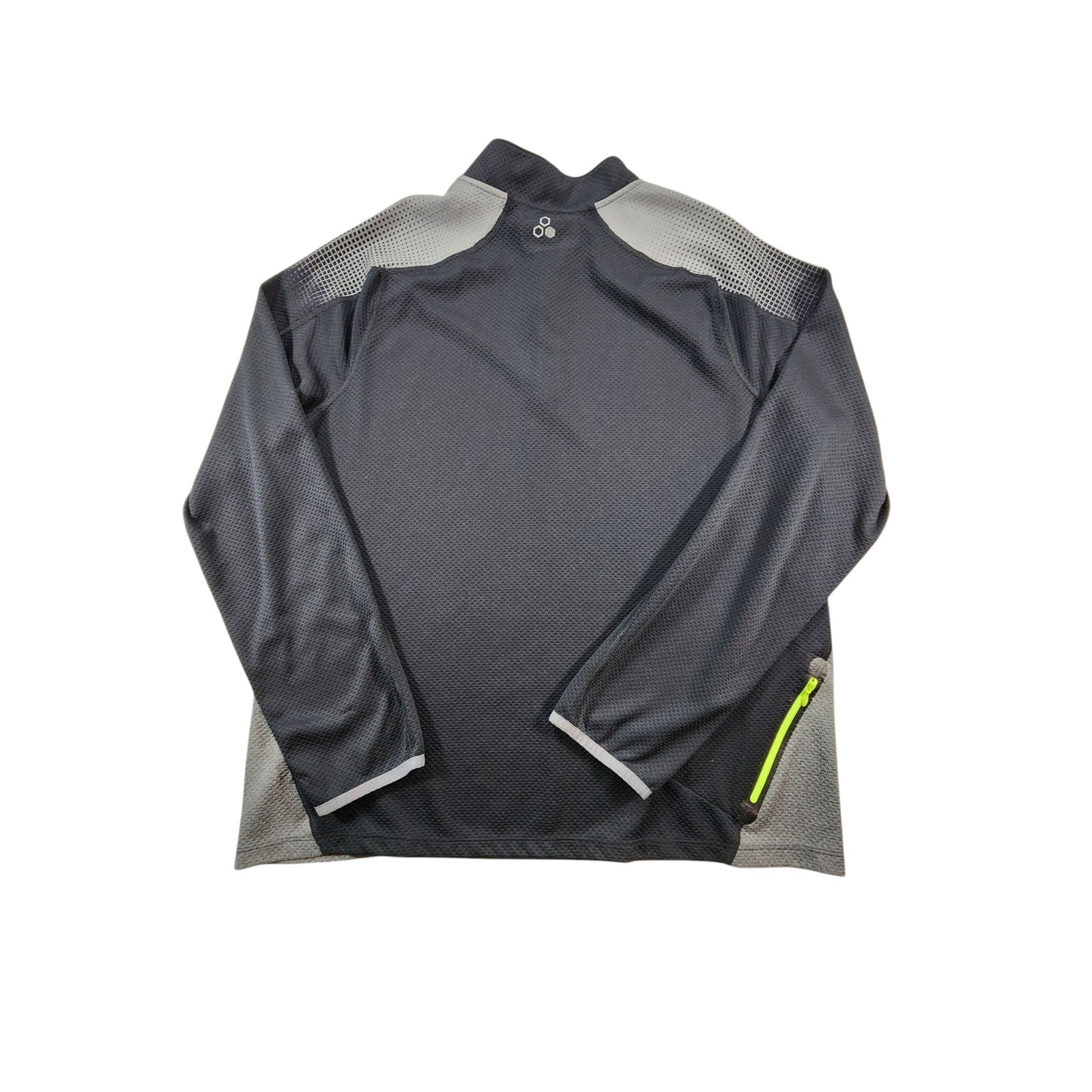 Tek Gear DryTek Men's Black Gray Quarter Zip Performance Pullover XL